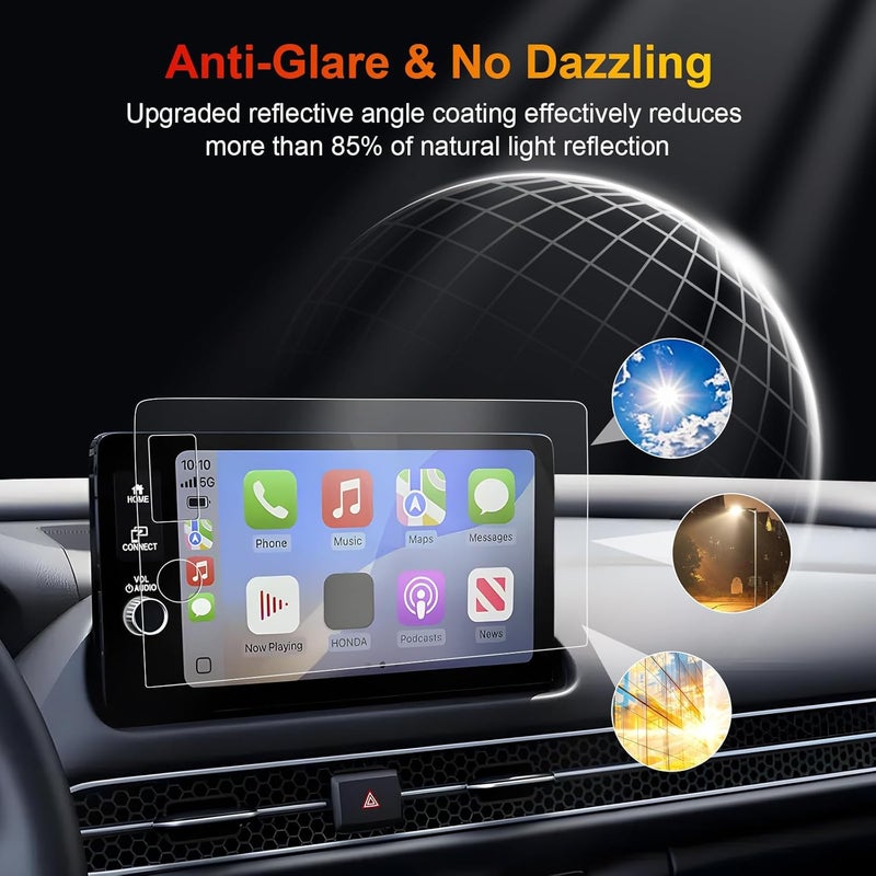 BSTW for 2026 CRV Screen Protector for 2026 Honda CR-V LX/EX/EX-L/Hybrid Sport/TrailSport/Sport-L 9-In Display Accessories Anti-Fingerprint & Glare Tempered Glass Protective Film (2026 CRV 9-In Matte) - Image 4